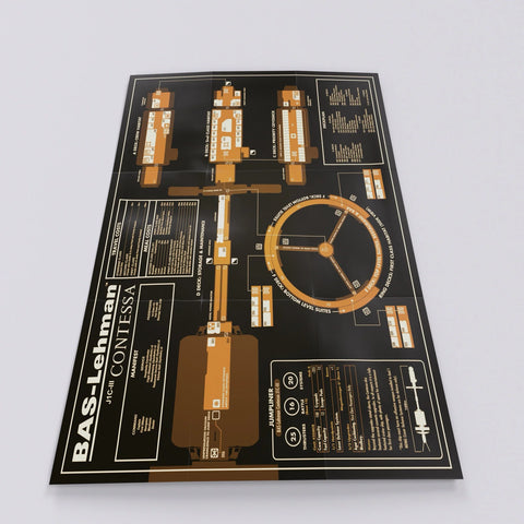 Technical diagram or blueprint with 'BAS-Lehman Contessa' branding on a white background