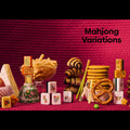 Mahjong themed snacks and items on a red background with 'Mahjong Variations' text.