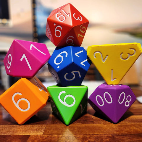 Zucati Big Foam Dice - 4" Polyhedral Set