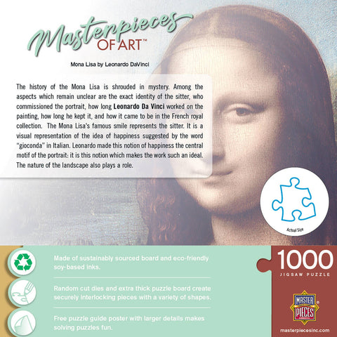 Masterpieces of Art - Mona Lisa 1000 Piece Puzzle