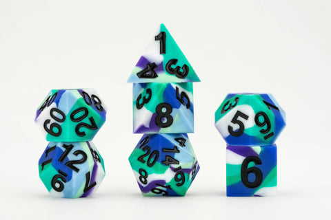 Pride Silicone Polyhedral Gaming Dice Set