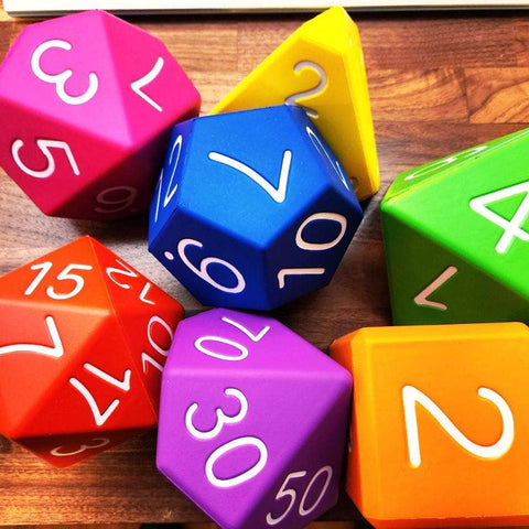 Zucati Big Foam Dice - 4" Polyhedral Set