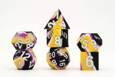 Pride Silicone Polyhedral Gaming Dice Set