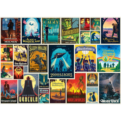 Vintage Posters - Literary Classics 1000 Piece Jigsaw Puzzle