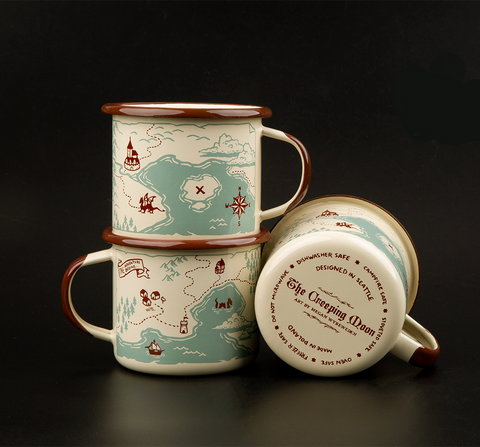 Adventure Map Enamel Mug