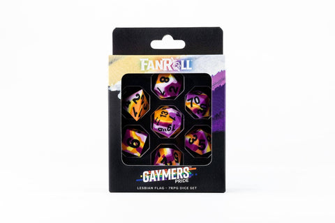 Pride Silicone Polyhedral Gaming Dice Set