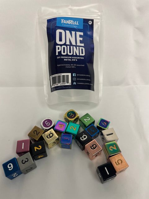 One Pound of Premium Assorted Metal D6’s