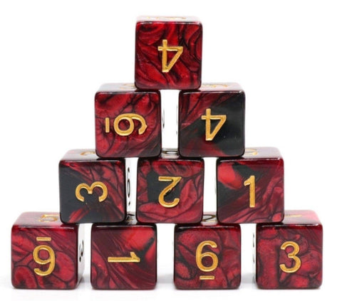 12 Piece D6 Dice Set - Jokers Wild - Tabletop Bookshelf