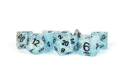 Resin Flash Glitter Polyhedral Dice Set