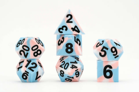 Pride Silicone Polyhedral Gaming Dice Set