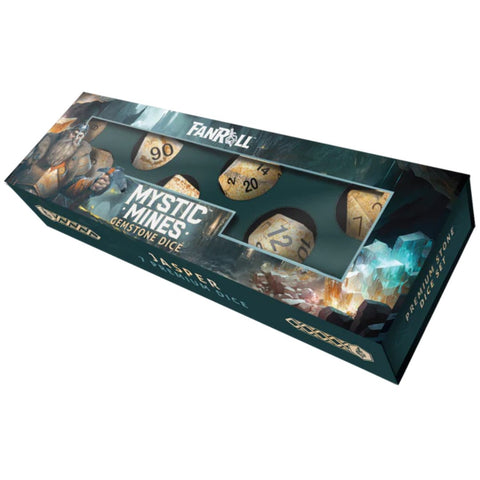 Mystic Mines Gemstone Poly Dice Sets - Tabletop Bookshelf