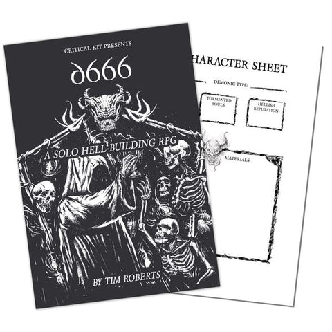 d666 - A Solo Hell - building Game - Tabletop Bookshelf