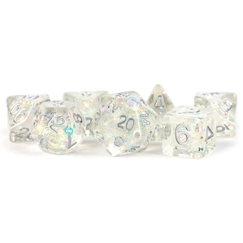 Resin Flash Glitter Polyhedral Dice Set