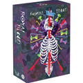 A boxed product titled 'Royal Blood' shown at a slight angle. The box features a dark purple and black illustrated background with a white skeleton centered on the front, a purple crown at the skull, and multiple bright bow-tie shapes in pink, green, blue, yellow, and red.